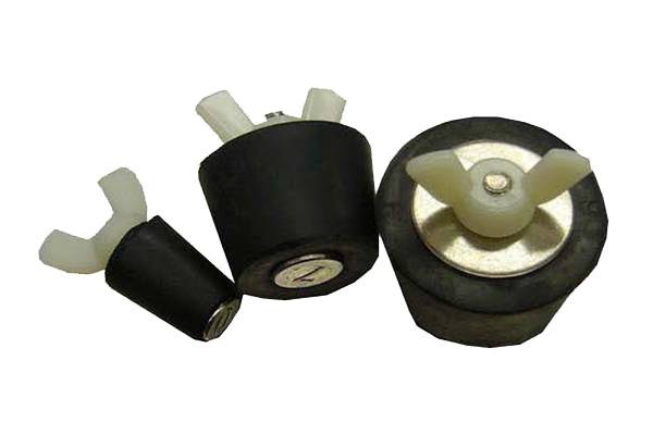 threaded rubber plug